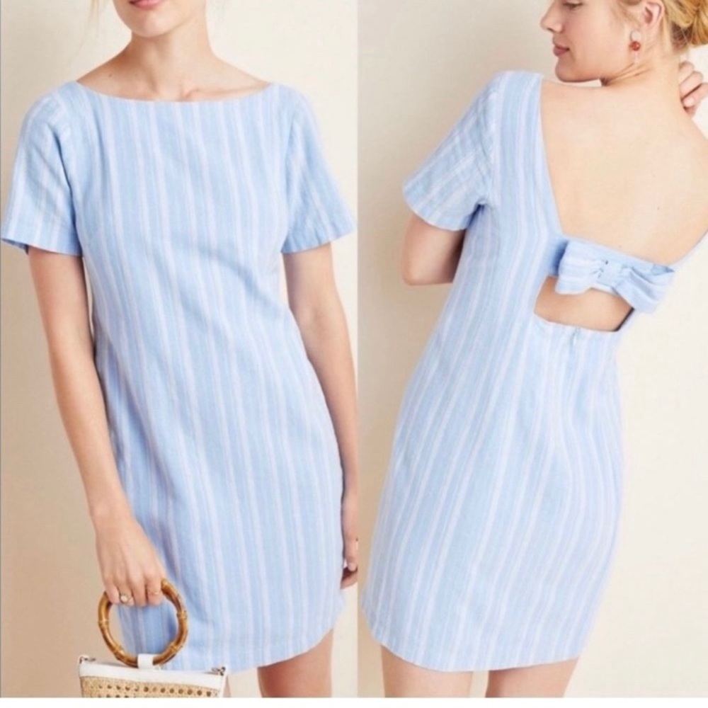 Anthropologie | NWT Blue and White Striped Dress